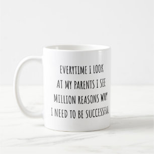 Caneca De Café Sempre que olho para os meus pais, vejo milhões
