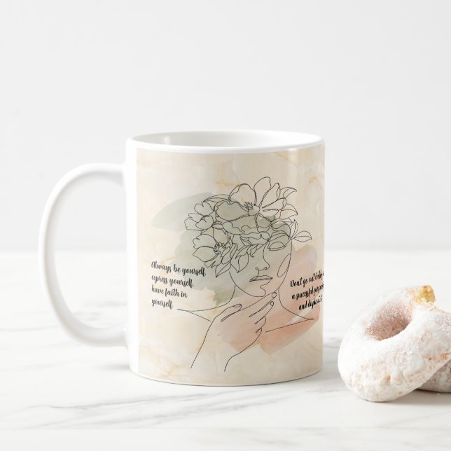 Caneca De Café Sempre Seja Você Mesmo (Com Donut)