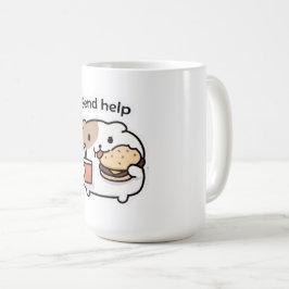 Caneca De Café Send Help Funny Coffee Mug – Relatable Stress Meme