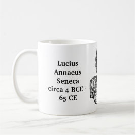 Caneca De Café Seneca cita literatura e morte