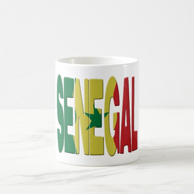 Caneca De Café Senegal flag (Centro)