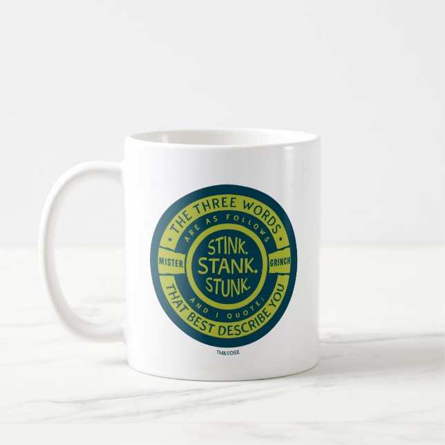 Caneca De Café Senhor Grinch | Fedor Fedendo Fedido Citação (Esquerda)