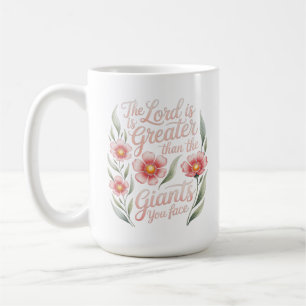 Caneca De Café Senhor Maior Que os Gigantes que Você Enfrenta Flo