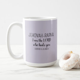 Caneca De Café Senhor Quem Cura Lilás Simples Cristão