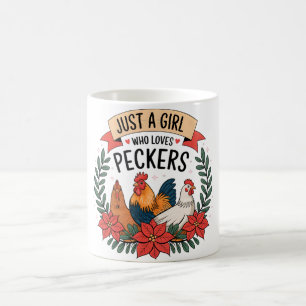 Caneca De Café Senhora Chicken Engraçada