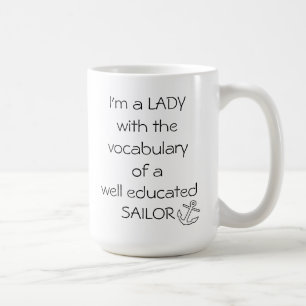 Caneca De Café SENHORA com o vocabulário de um MARINHEIRO