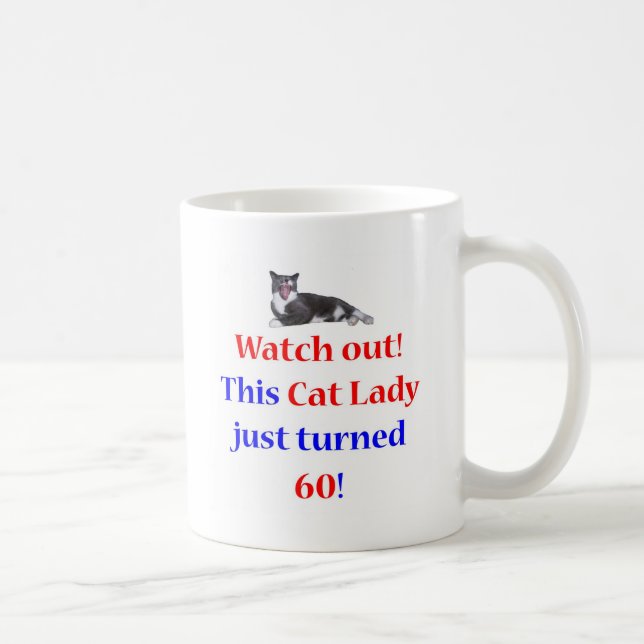 Caneca De Café Senhora de 60 gatos (Direita)
