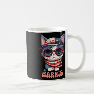 Caneca De Café Senhora de Gato Infantil Para Kamala Harris Gata S