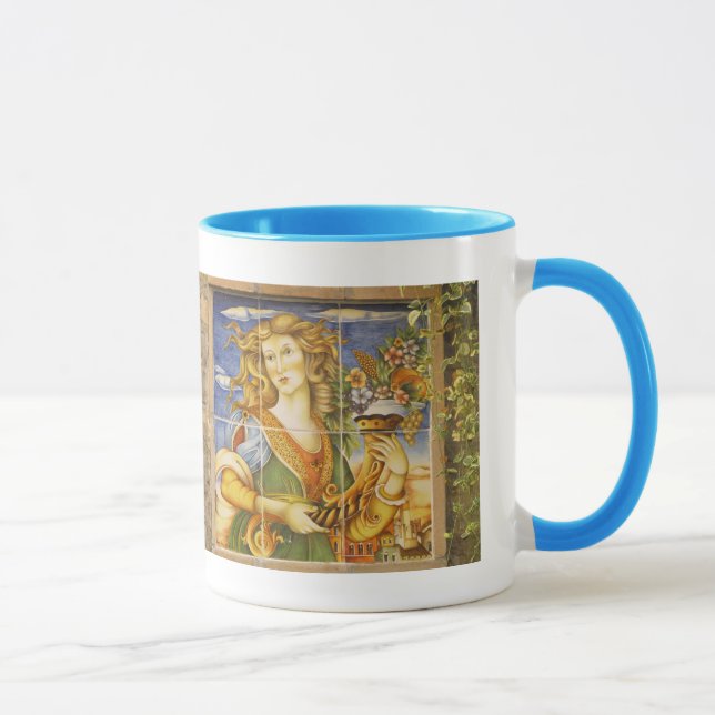 Caneca de café--Senhora do azulejo de Deruta (Direita)