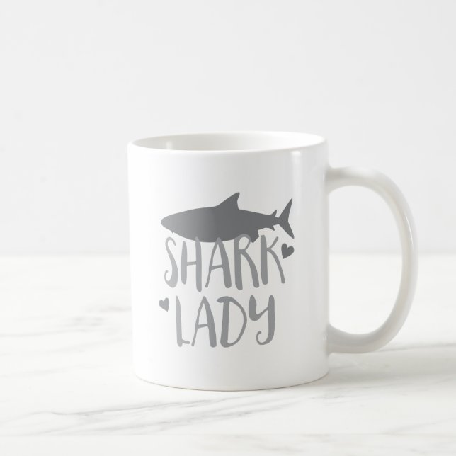 Caneca De Café senhora do tubarão (Direita)