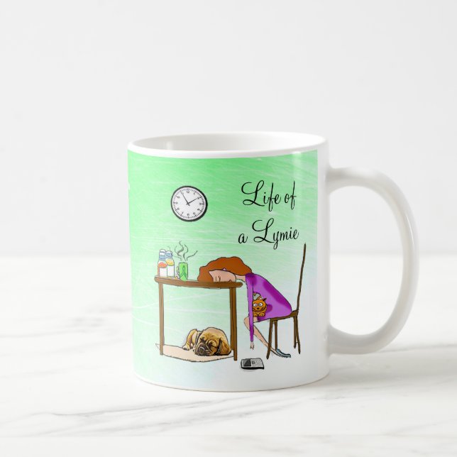 Caneca de Café Senhora Fatigada Vivendo a Vida de  (Direita)
