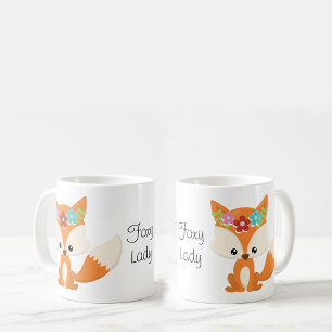 Caneca De Café Senhora Foxy do Fox da floresta pequena bonito