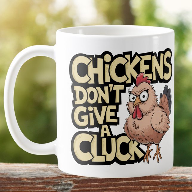 Caneca De Café Senhora Frango Louca e Divertida, Cala a Boca, Faz (Criador carregado)