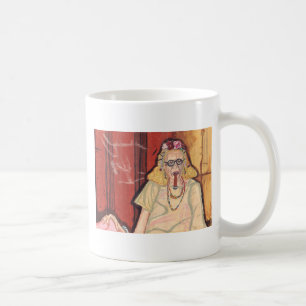 Caneca De Café senhora idosa e charuto