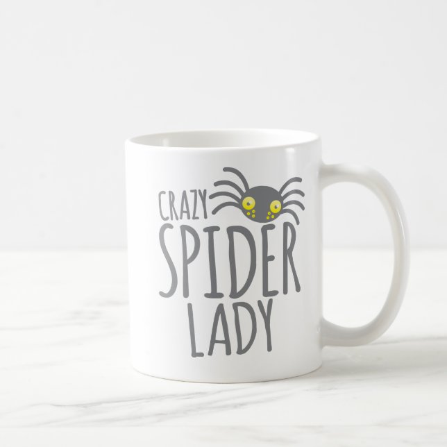 Caneca De Café Senhora louca da aranha (Direita)