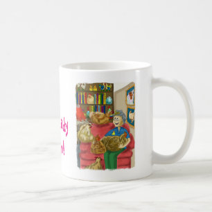 Caneca De Café Senhora louca da galinha - vindo completamente!
