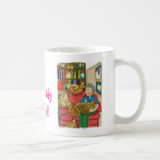 Caneca De Café Senhora louca da galinha - vindo completamente!