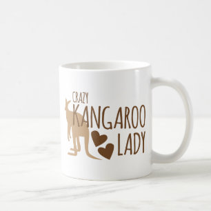 Caneca De Café Senhora louca do canguru