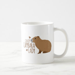 Caneca De Café senhora louca do capybara