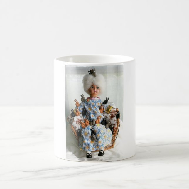 Caneca De Café Senhora louca do gato (Centro)