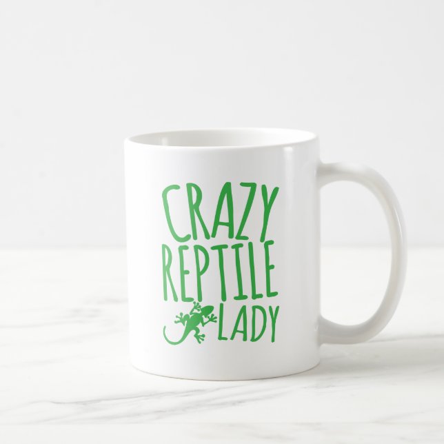 Caneca De Café senhora louca do réptil (Direita)