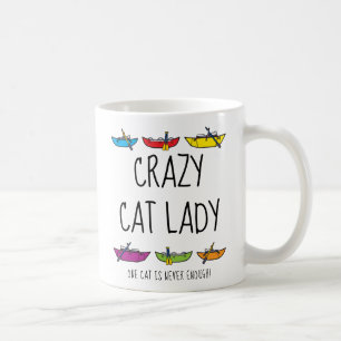 Caneca De Café Senhora louca Engraçado Viga do gato