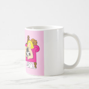 Caneca De Café Senhora louca humor do gato