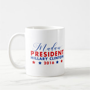 Caneca De Café Senhora presidente Hillary Clinton