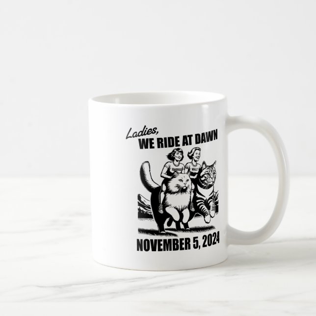 Caneca De Café Senhoras Andamos No Dawn Harris Wheimer 2024 Presi (Direita)