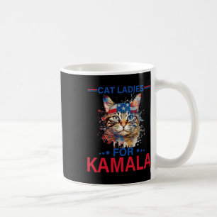 Caneca De Café Senhoras Para Kamala Funny Cat 2024 Presidente Kam
