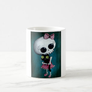 Caneca De Café Senhorita pequena Morte - beleza do Dia das Bruxas
