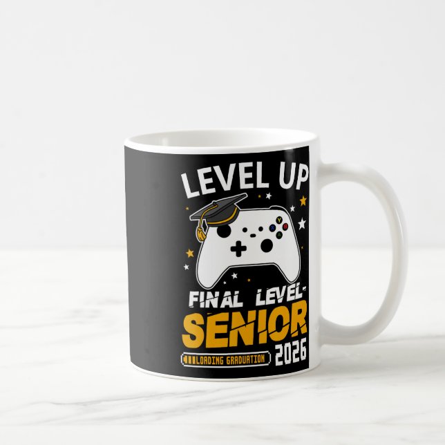 Caneca De Café Senior 2026 Level Up Final Graduation Grad Gaming  (Direita)
