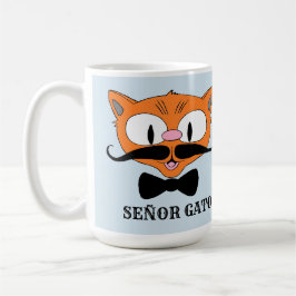 Caneca De Café SEÑOR GATO Bigode de Guidão Gato