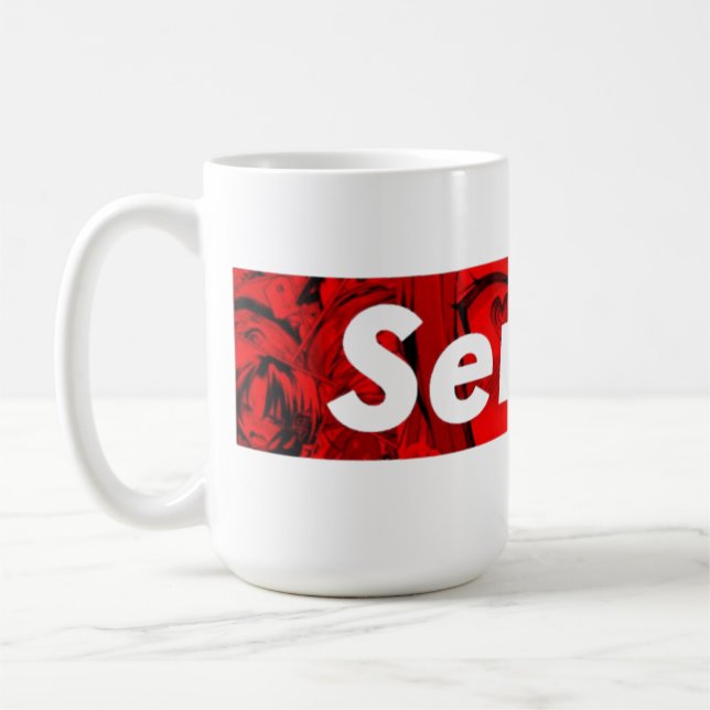 Caneca De Café ☕Senpai Vibes Coffee Mug – Cute Anime Style ☕ (Esquerda)