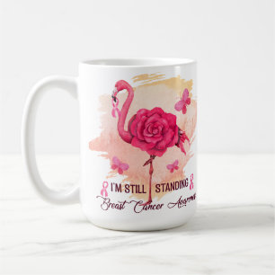 CANECA DE CAFÉ SENSIBILIZAÇÃO DO CANCER DA MAMA FLAMINGO