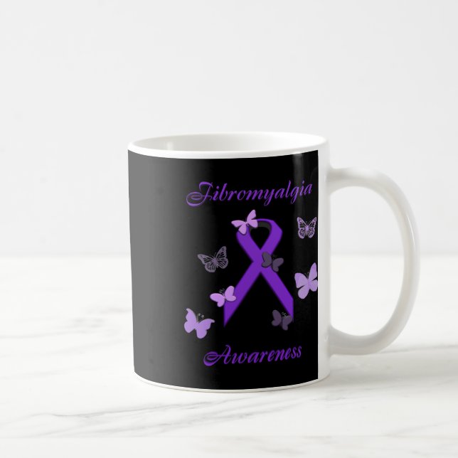 Caneca De Café Sensibilização Doença Invisível Roxa (Direita)