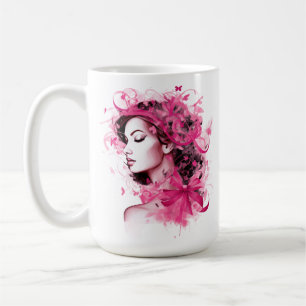 CANECA DE CAFÉ SENSIBILIZAÇÃO E SUPORTE PARA O CANCER ALARGADO