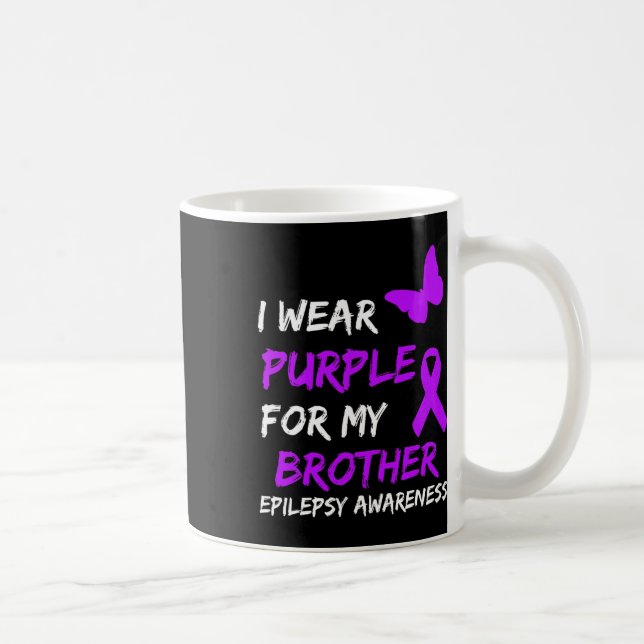 Caneca De Café Sensibilização Epilepsia Eu Visto Roxo Para Meu Ir (Direita)