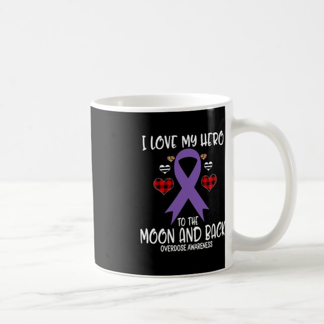 Caneca De Café Sensibilização Excessiva Eu Amo Herói À Lua E Ao F (Direita)