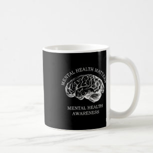 Caneca De Café Sensibilização Mental Camisa Saúde Mental Longa