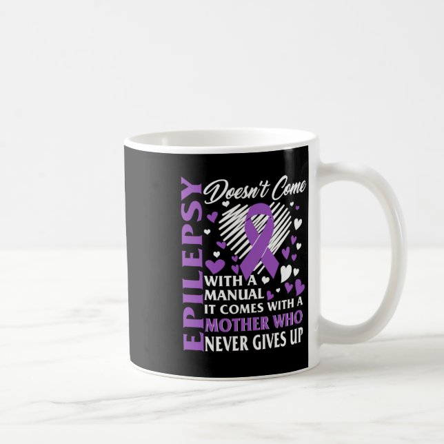 Caneca De Café Sensibilização para a Epilepsia Mãe Briso Roxo Con (Direita)