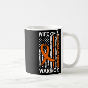 Caneca De Café Sensibilização Para A Leucemia Usa Bandeira Americ
