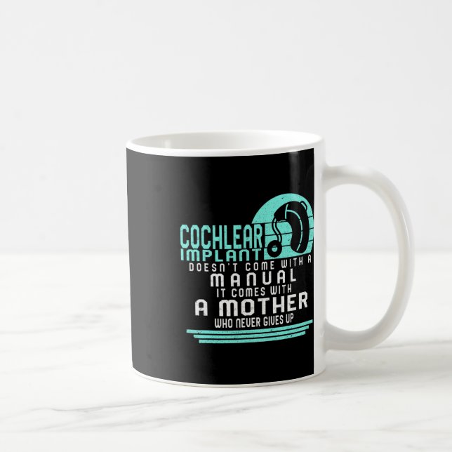 Caneca De Café Sensibilização para a Perda do Implante Celular Mã (Direita)