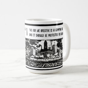 Caneca De Café Sensibilização para a Poluição do Ar Presentes Mod