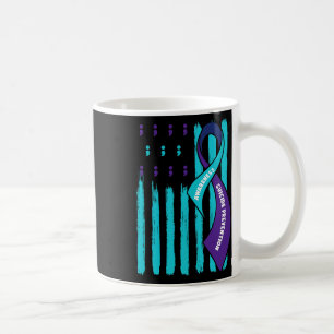 Caneca De Café Sensibilização Para A Prevenção Do Suicídio Roxo E