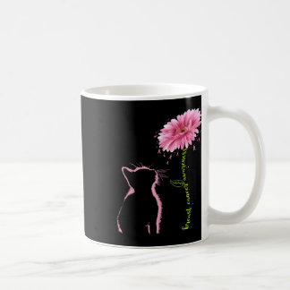 Caneca De Café Sensibilização para o Cancer da Mama Flor de Fita 