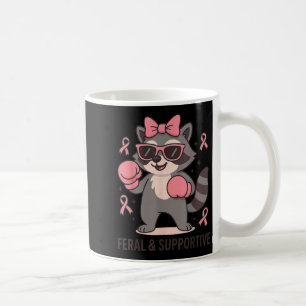 Caneca De Café Sensibilização Para O Cancer Engraçado Raccoon Fer