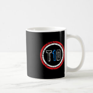 Caneca De Café Sensibilização para o diabetes tipo 1 do emblema T