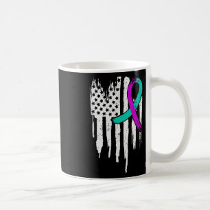 Caneca De Café Sensibilização para o suicídio Usa Bandeira Americ
