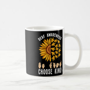 Caneca De Café Sensibilização Sinal de Girassol Sinal de Mão Asl